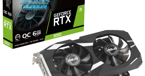 ASUS Dual GeForce RTX 3050 OC 6GB GDDR6 (90YV0K60-M0NA00) - DUAL